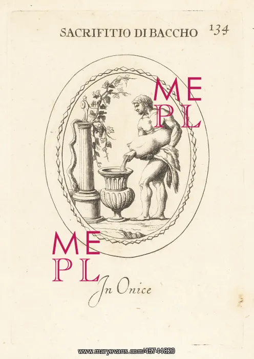 : Sacrifice to Bacchus, the Roman god of wine : Sacrifice to Bacchus, the Roman god of wine