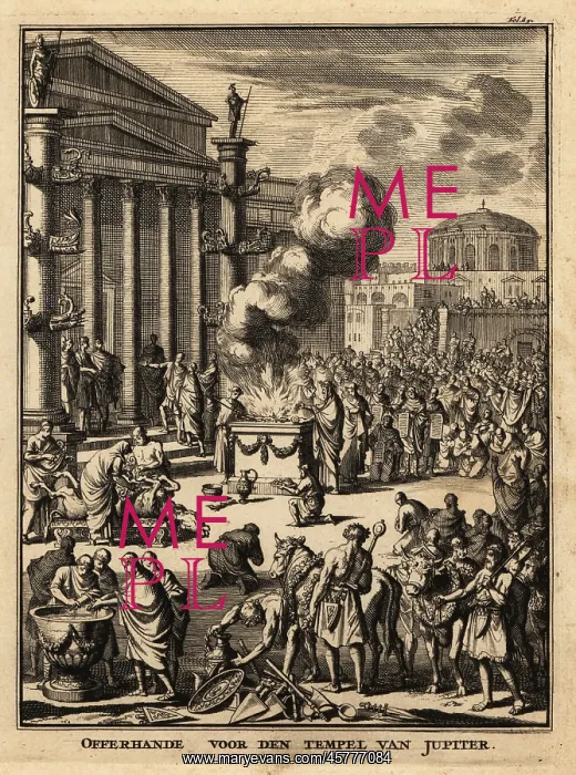 : Sacrifice before the Temple of Jupiter in Rome : Sacrifice before the Temple of Jupiter in Rome
