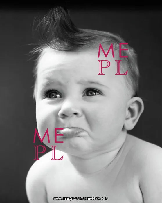  : Sad Baby with Pouting Lower Lip Extended About to Cry