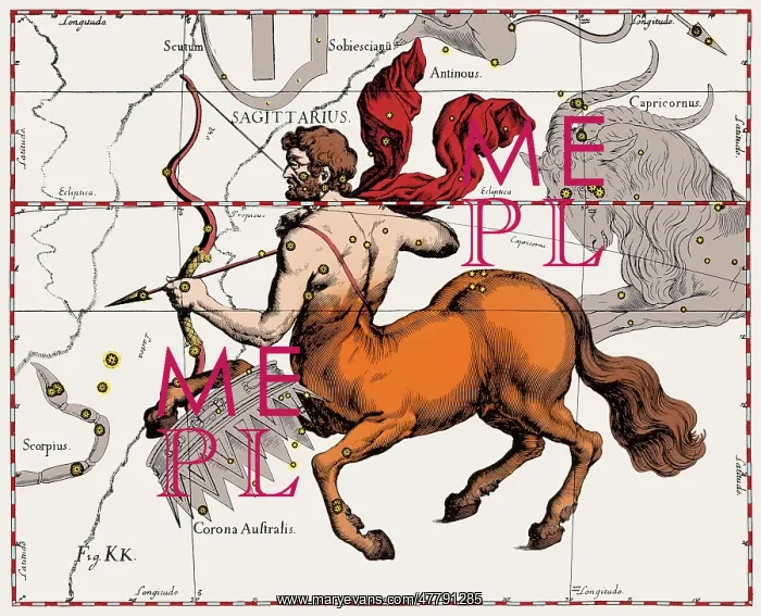 : Sagittarius, Hevelius, 1687 : Sagittarius, Hevelius, 1687