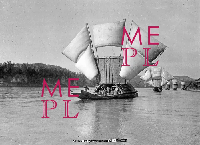 : Sailboats in China, 1933 : Sailboats in China, 1933