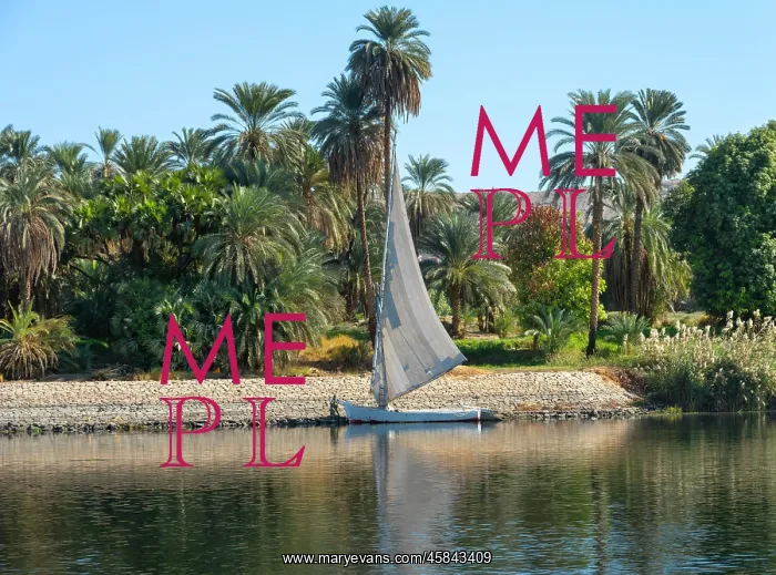: Sailing boat, River Nile, Aswan Governate, Egypt : Sailing boat, River Nile, Aswan Governate, Egypt