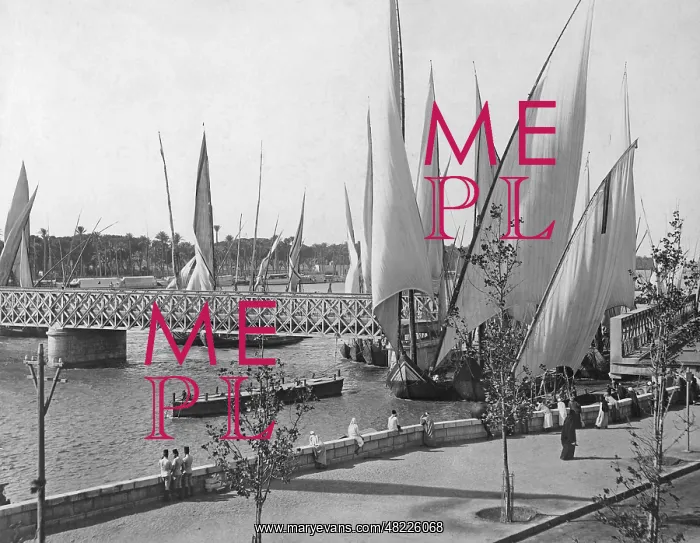 : Sailing boats in Cairo, 1907 : Sailing boats in Cairo, 1907
