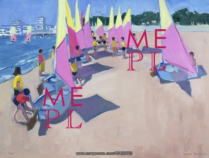 : Sailing School, Royan ' beach scene : Sailing School, Royan ' beach scene