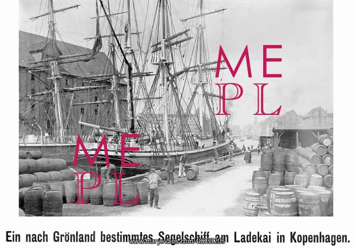 : Sailing ship in Copenhagen, 1913 : Sailing ship in Copenhagen, 1913