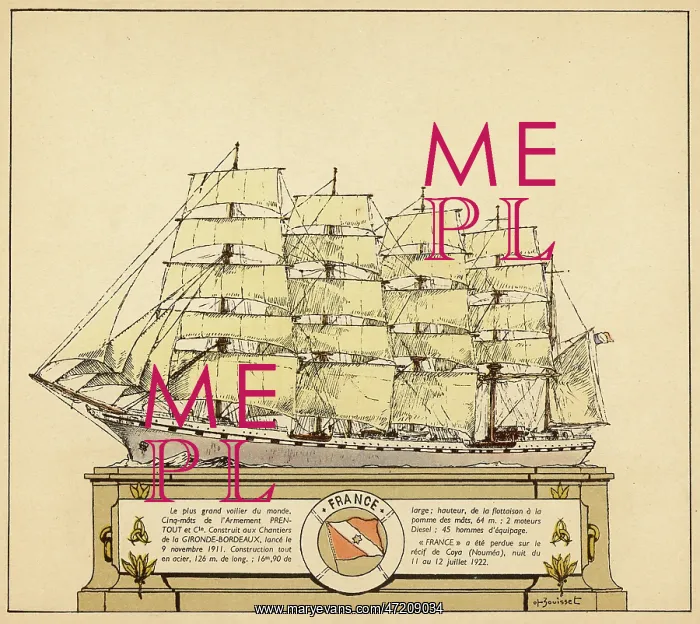  : SAILING SHIPS / 'FRANCE