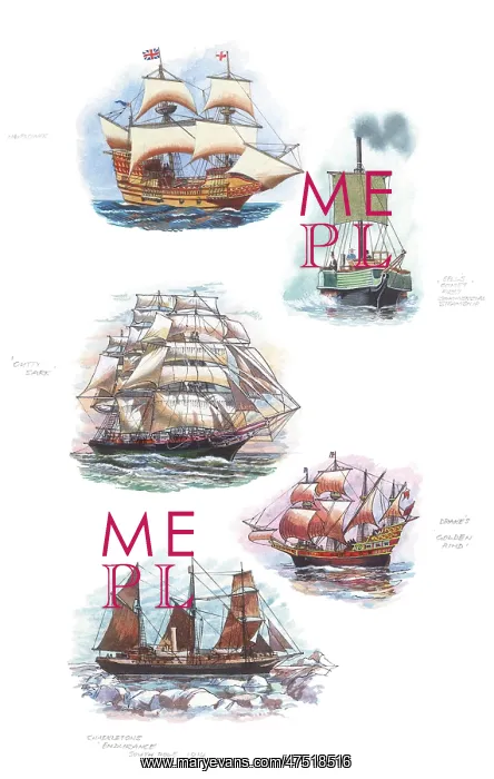: Five Sailing Ships ? Mayflower, Cutty Sark etc : Five Sailing Ships ? Mayflower, Cutty Sark etc