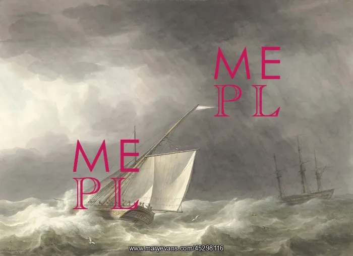 : Two Sailing Ships in Rough Seas : Two Sailing Ships in Rough Seas