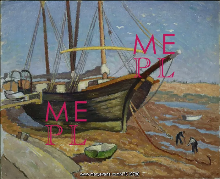 : A Sailing Vessel at low tide : A Sailing Vessel at low tide