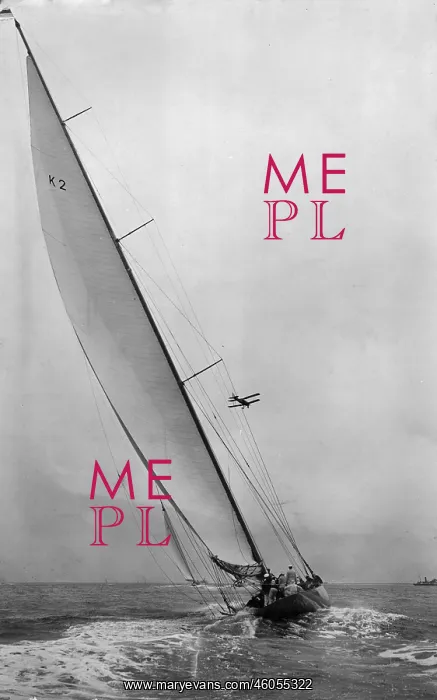 : Sailing yacht and airplane : Sailing yacht and airplane