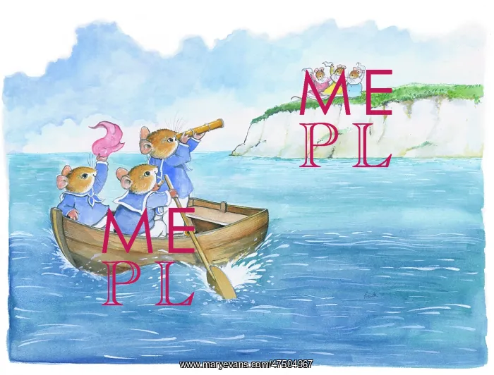: Three sailor mice in a rowing boat : Three sailor mice in a rowing boat