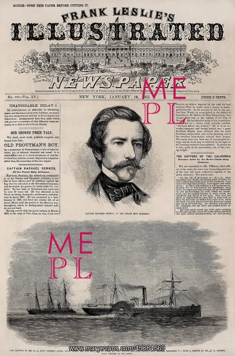 : Sailor Raphael Semmes picture on the front : Sailor Raphael Semmes picture on the front