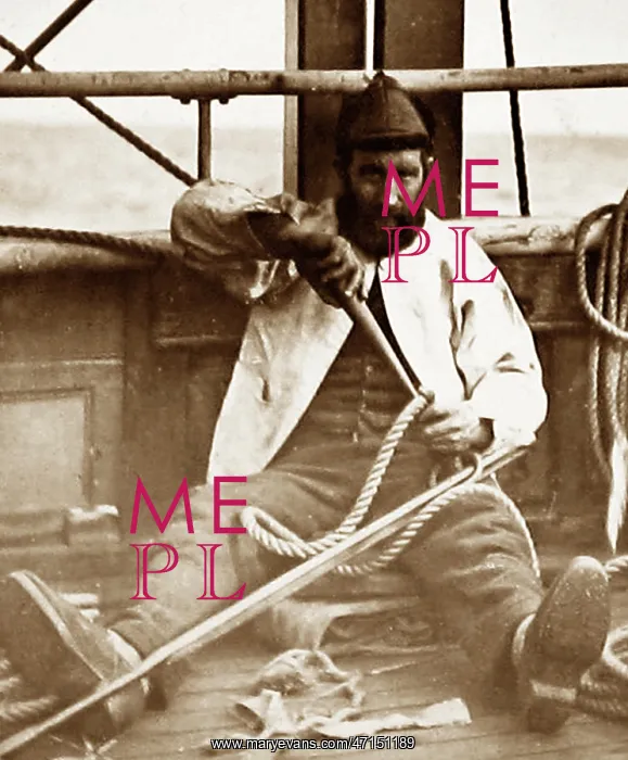 : Sailor spanning on whaler from Dundee in Greenland : Sailor spanning on whaler from Dundee in Greenland