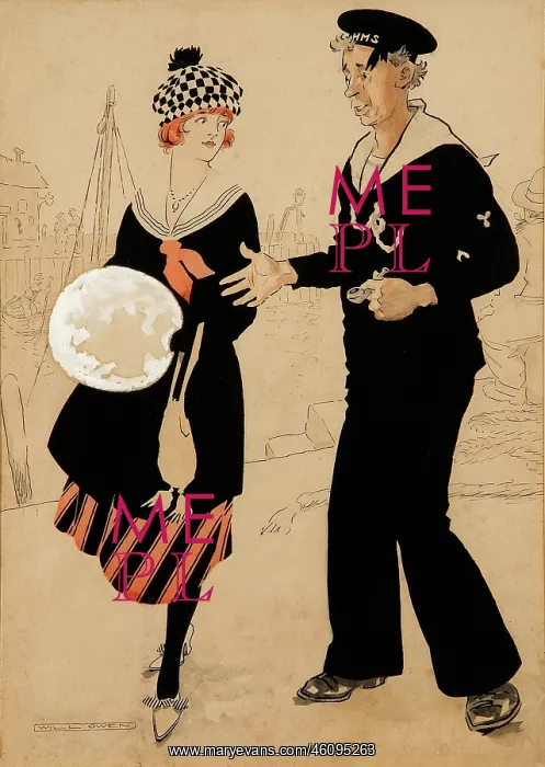 : Sailor with young woman : Sailor with young woman