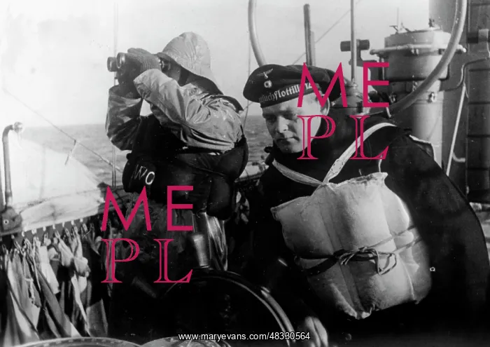 : Sailors on board a German minesweeper, 1940 : Sailors on board a German minesweeper, 1940