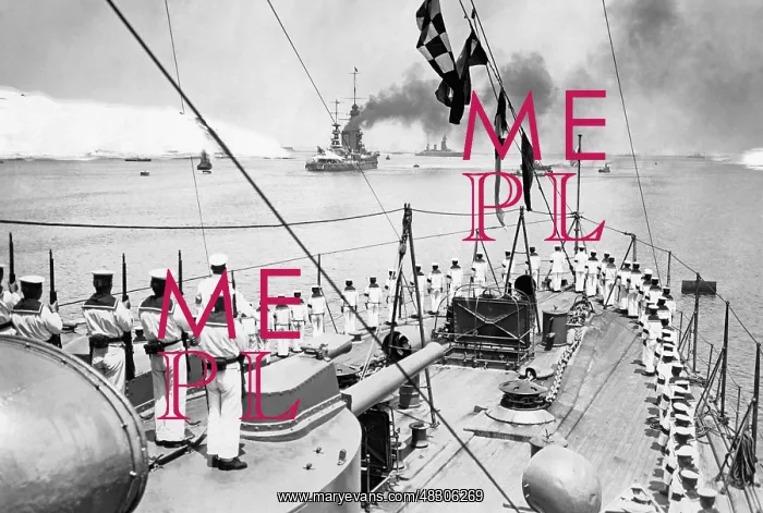 : Sailors on deck of the Kasuga, 1927 : Sailors on deck of the Kasuga, 1927