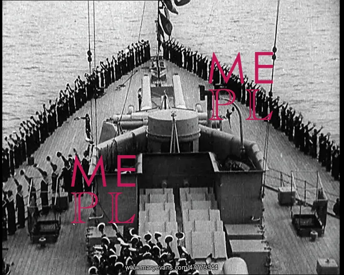 : Sailors Gathered on the Foredeck of a British : Sailors Gathered on the Foredeck of a British