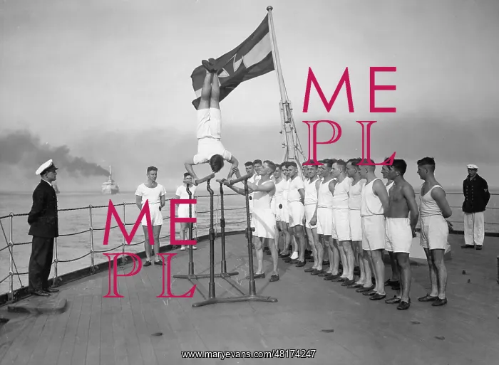 : Sailors of the German Navy during gymnastics, 1933 : Sailors of the German Navy during gymnastics, 1933