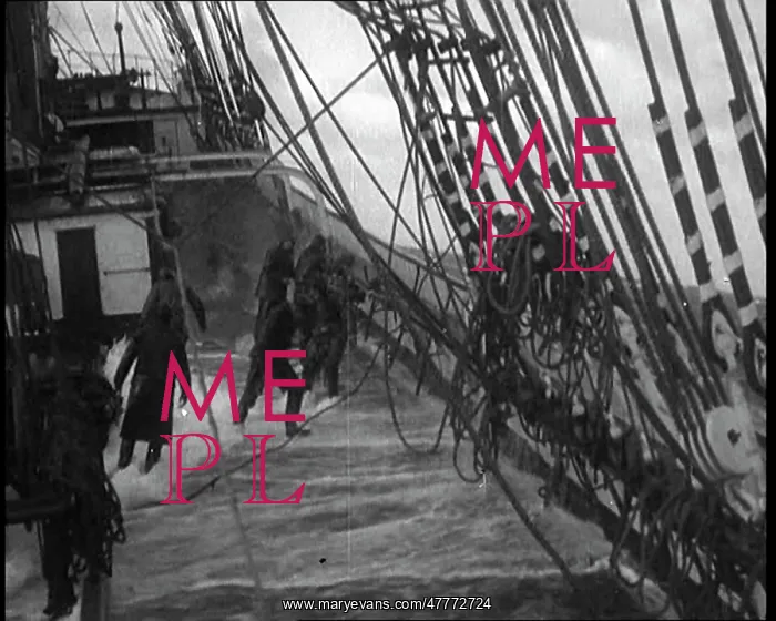 : Sailors Hanging On To the Rigging of a Large : Sailors Hanging On To the Rigging of a Large