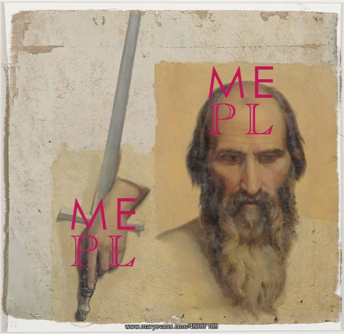 : Saint Andrew's face, Saint Paul's hand : Saint Andrew's face, Saint Paul's hand