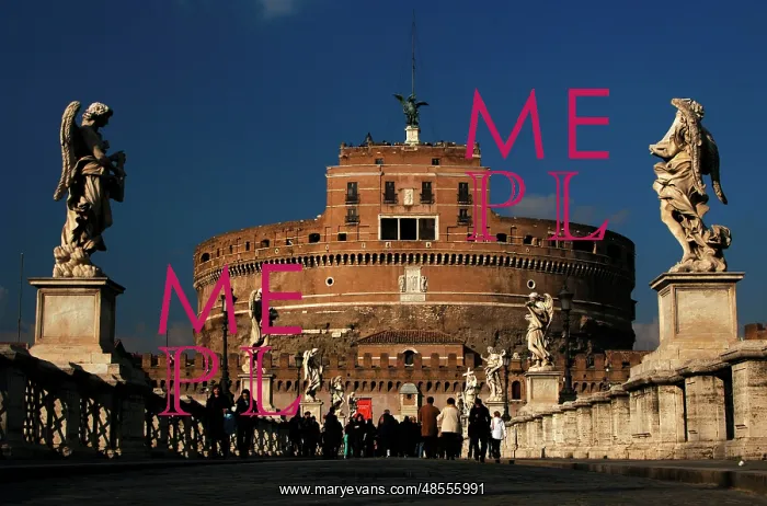  : Saint Angelo Bridge and Hadrian's Mausoleum, Rome
