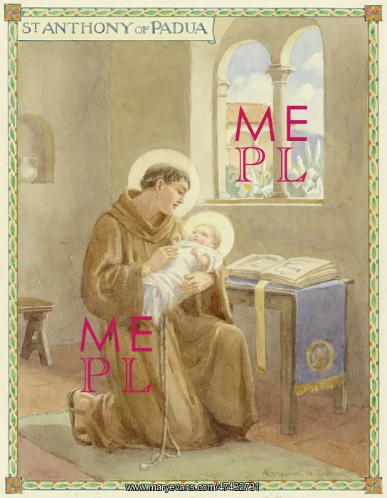: Saint Anthony of Padua with the infant Jesus : Saint Anthony of Padua with the infant Jesus