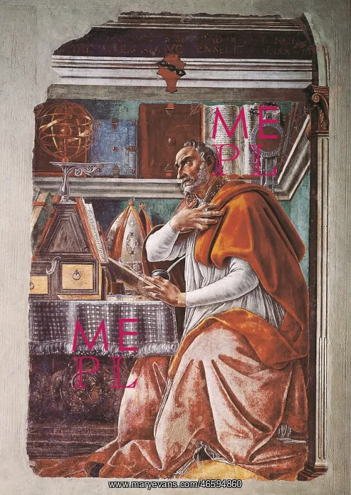 : Saint Augustine, by Botticelli : Saint Augustine, by Botticelli
