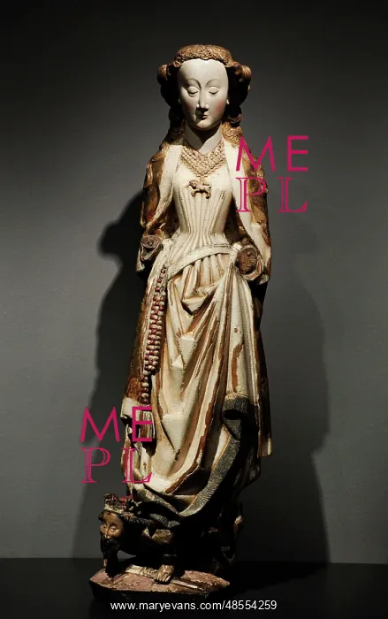 : Saint Barbara, c. 1470, by Master of the Statues of Koudewat : Saint Barbara, c. 1470, by Master of the Statues of Koudewat