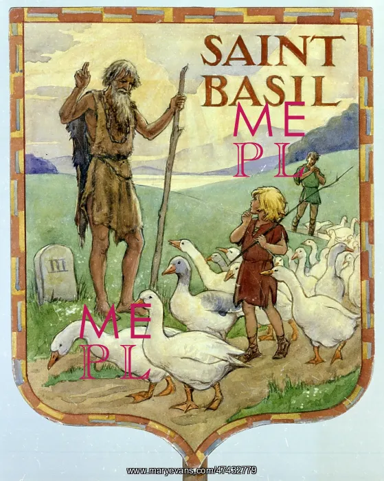 : Saint Basil droving a flock of geese : Saint Basil droving a flock of geese