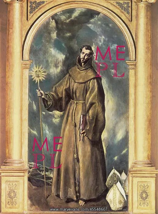 : Saint Bernardine, by El Greco : Saint Bernardine, by El Greco