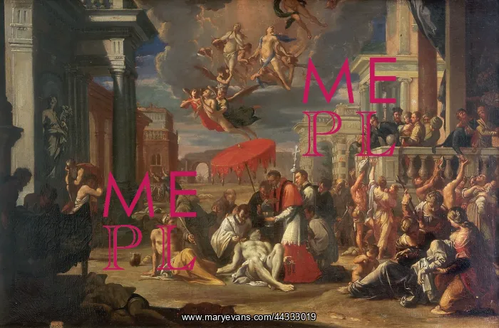 : Saint Charles Borromeo ministers to the sick : Saint Charles Borromeo ministers to the sick