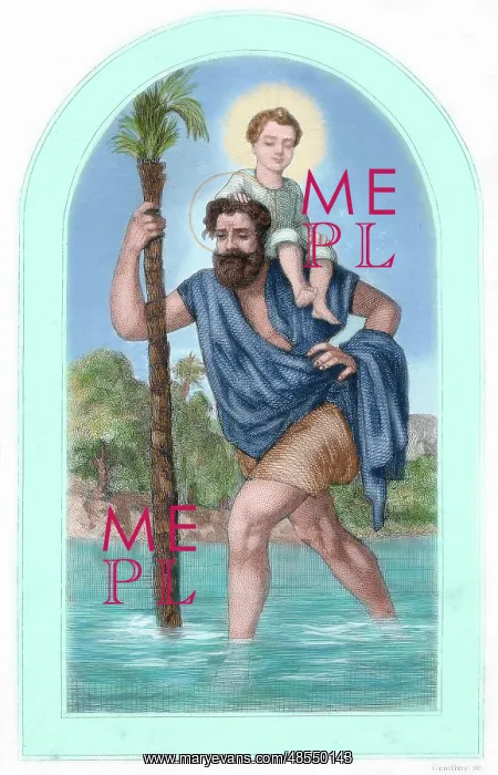 : Saint Christopher Carrying the Christ Child : Saint Christopher Carrying the Christ Child