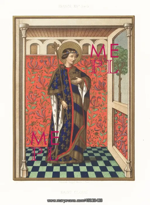 : Saint Cloud, Merovingian prince and later hermit monk : Saint Cloud, Merovingian prince and later hermit monk