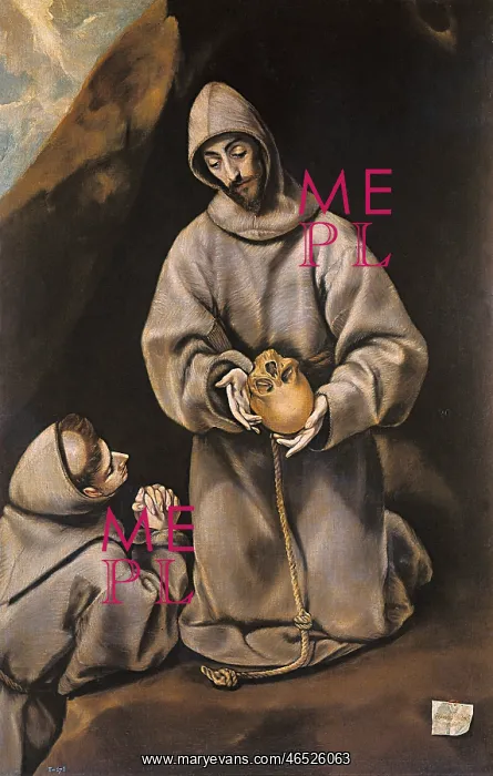 : Saint Francis and Brother Leo, by El Greco : Saint Francis and Brother Leo, by El Greco