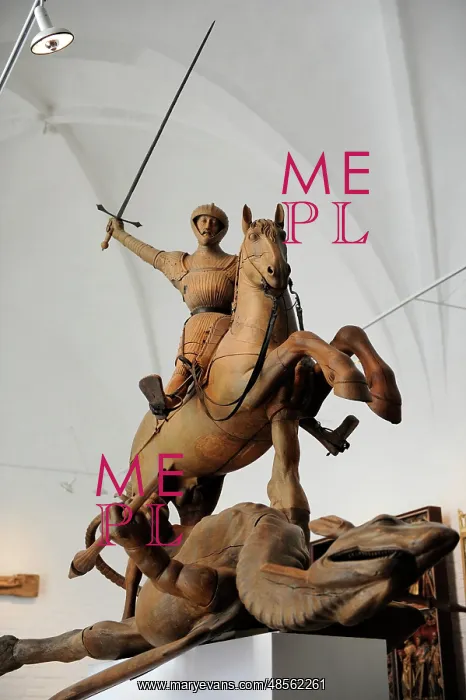 : Saint George. 2nd century AD. Martyr. St. George defeats the : Saint George. 2nd century AD. Martyr. St. George defeats the