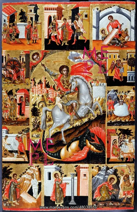 : Saint George bringing down the dragon : Saint George bringing down the dragon