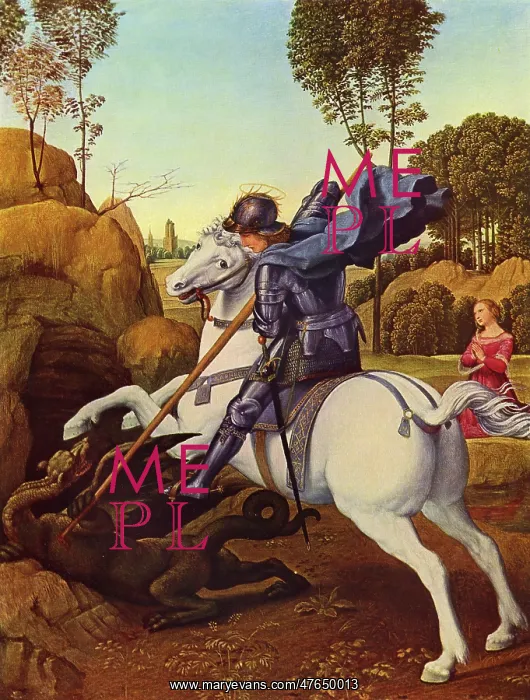 : Saint George and the Dragon, by Raphael : Saint George and the Dragon, by Raphael
