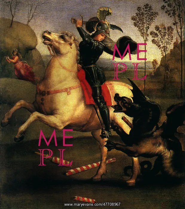 : Saint George Fighting the Dragon, by Raphael : Saint George Fighting the Dragon, by Raphael