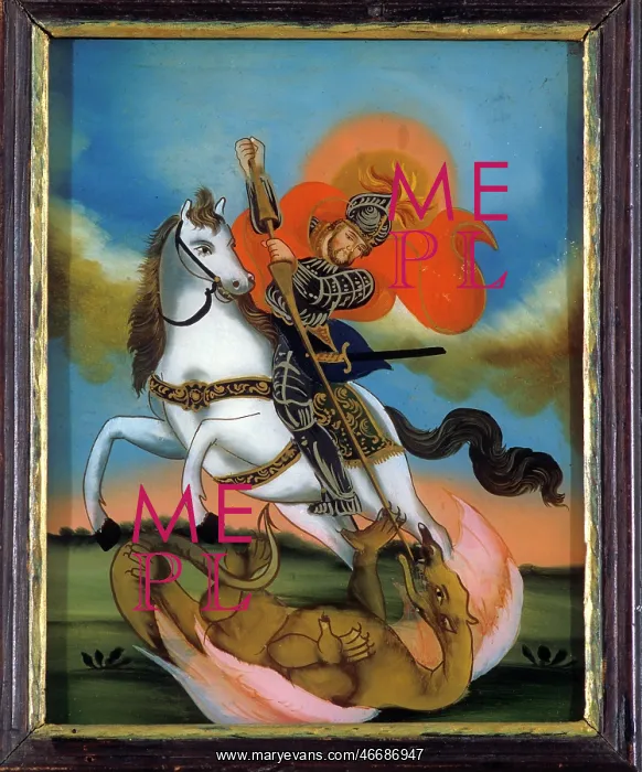 : Saint George fights against a dragon : Saint George fights against a dragon
