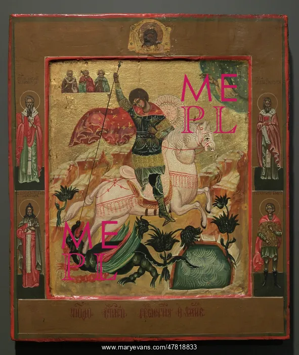 : Saint George. Russian School. 19th century : Saint George. Russian School. 19th century