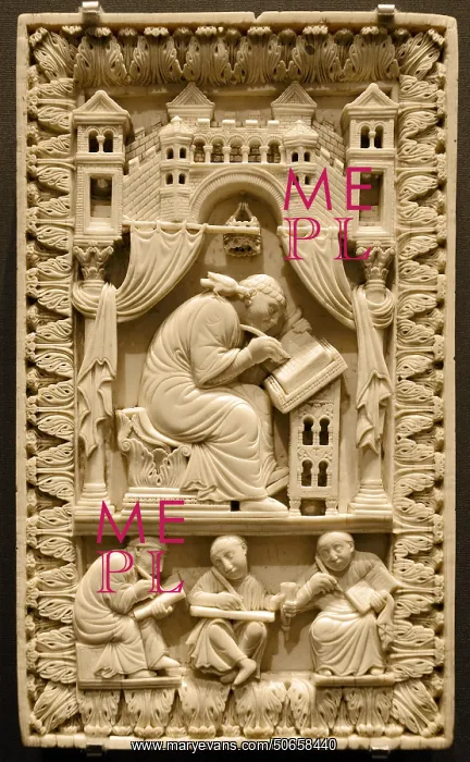 : Saint Gregory the Great with Scribes, 10th C : Saint Gregory the Great with Scribes, 10th C