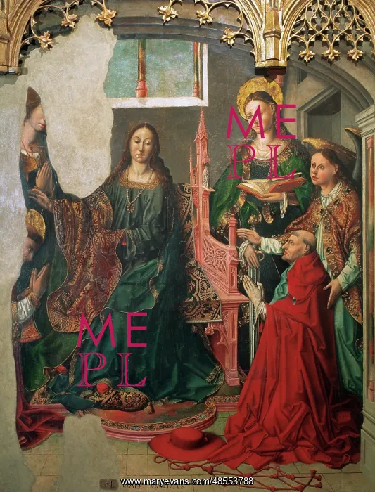 : Saint Ildephonsus receiving the chasuble from the Virgin. Al : Saint Ildephonsus receiving the chasuble from the Virgin. Al