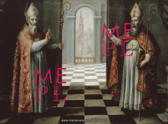 : Saint Isidore and Saint leander of Sevilla. 17th : Saint Isidore and Saint leander of Sevilla. 17th