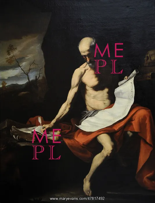 : Saint Jerome penitent, 1645-1650, by Juseppe de Ribera : Saint Jerome penitent, 1645-1650, by Juseppe de Ribera
