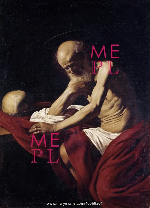 : Saint Jerome Penitent, by Caravaggio : Saint Jerome Penitent, by Caravaggio