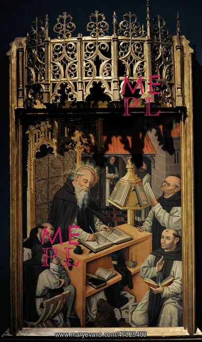 : Saint Jerome in his Study. Castilian School, about 1480-1490 : Saint Jerome in his Study. Castilian School, about 1480-1490