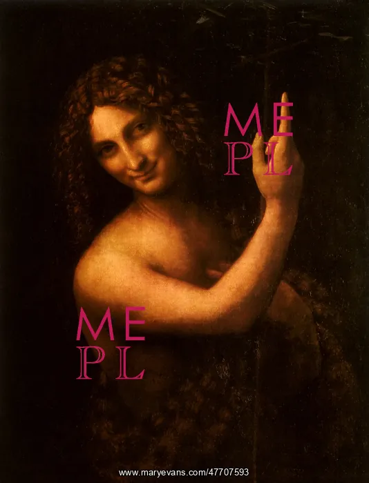 : Saint John the Baptist, by Leonardo da Vinci : Saint John the Baptist, by Leonardo da Vinci