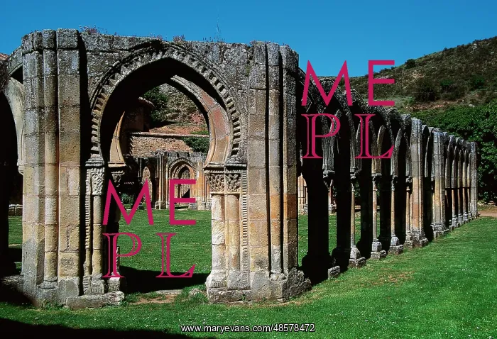 : Saint John of Douro. Cloister. Soria. Castile and Leon. Spai : Saint John of Douro. Cloister. Soria. Castile and Leon. Spai