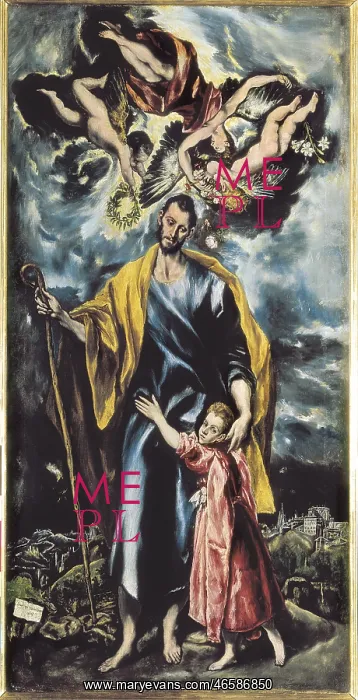 : Saint Joseph and Child Jesus, by El Greco : Saint Joseph and Child Jesus, by El Greco
