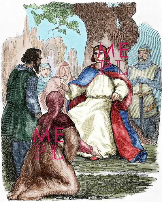 : Saint Louis (1214-1270) administering justice under a beech : Saint Louis (1214-1270) administering justice under a beech
